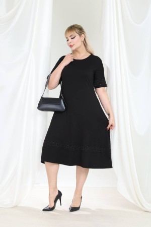 SİYAH ELBİSE VİSKON KUMAŞ 185669