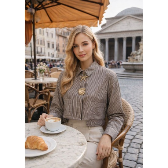 CROP GÖMLEK AKSESUAR DETAYLI 185924