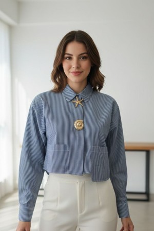 CROP GÖMLEK AKSESUAR DETAYLI 185926