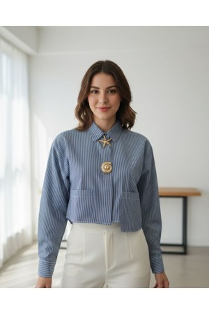 CROP GÖMLEK AKSESUAR DETAYLI 185926