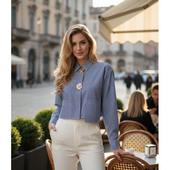 CROP GÖMLEK AKSESUAR DETAYLI 185926