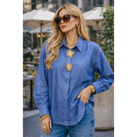 MAVİ GÖMLEK TENSEL KUMAŞ 185927