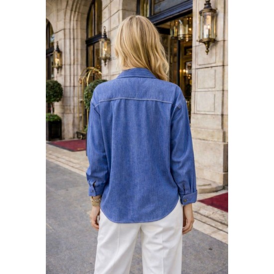 MAVİ GÖMLEK TENSEL KUMAŞ 185927