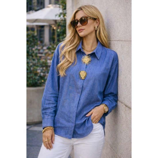 MAVİ GÖMLEK TENSEL KUMAŞ 185927