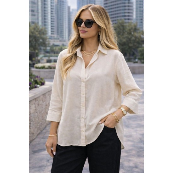 YIKAMALI PAMUK KETEN GÖMLEK 185932