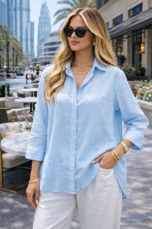 YIKAMALI PAMUK KETEN GÖMLEK 185934