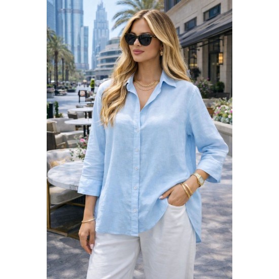 YIKAMALI PAMUK KETEN GÖMLEK 185934