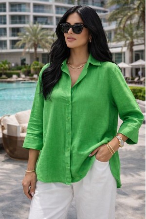 YIKAMALI PAMUK KETEN GÖMLEK 185935