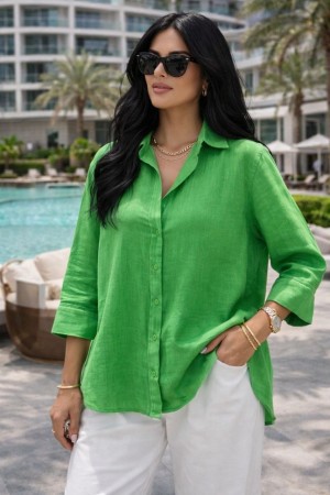 YIKAMALI PAMUK KETEN GÖMLEK 185935