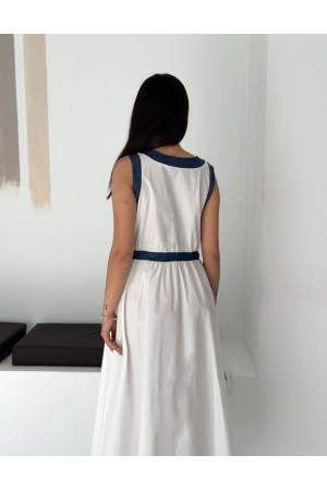 BEYAZ ELBİSE KOT GARNILI 185915