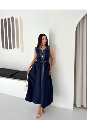 MAVİ ELBİSE KOT GARNILI 185913