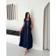 MAVİ ELBİSE KOT GARNILI 185913