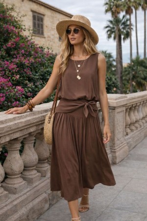 MODAL KUMAŞ ŞAL DETAYLI TAKIM 185937