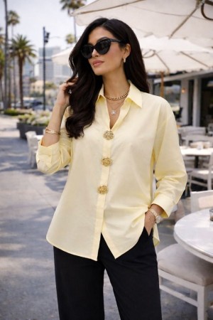 GOLD DÜĞME DETAYLI GÖMLEK 185945