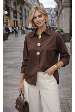 GOLD DÜĞME DETAYLI GÖMLEK 185947