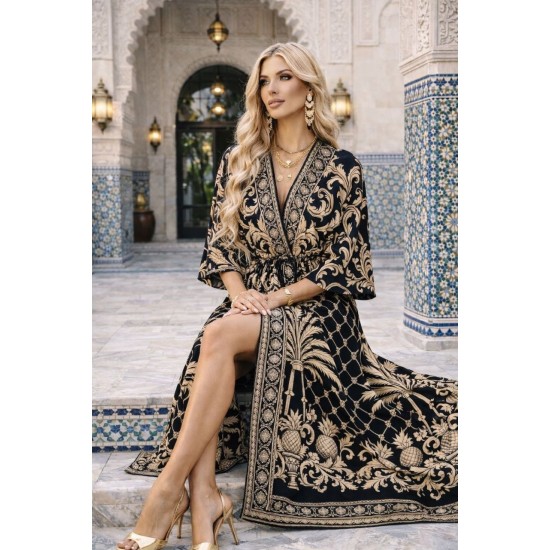 DESENLİ KİMONO ELBİSE JESSICA KUMAŞ 185957