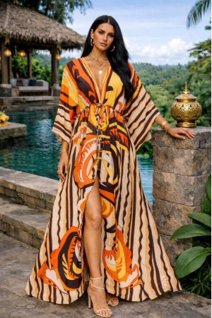 DESENLİ KİMONO ELBİSE JESSICA KUMAŞ 185960