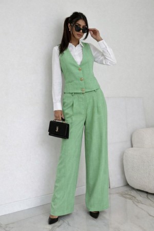 ÇİZGİLİ KUMAŞ YELEK TAKIM 185964