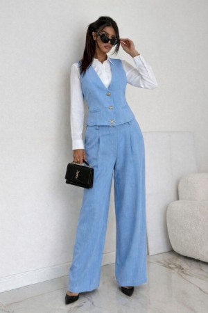 ÇİZGİLİ KUMAŞ YELEK TAKIM 185968