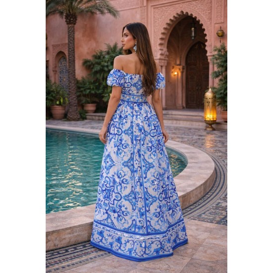 MADONNA YAKA İTHAL KREP KUMAŞ ELBİSE 185974