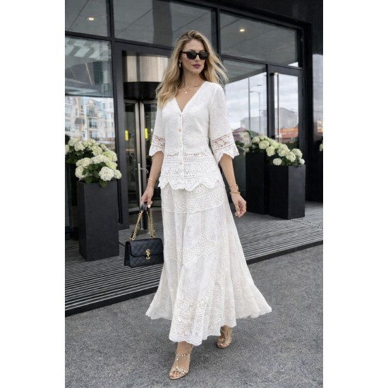 DANTEL NAKIŞ DETAYLI İTALYAN ETEK TAKIM 185983