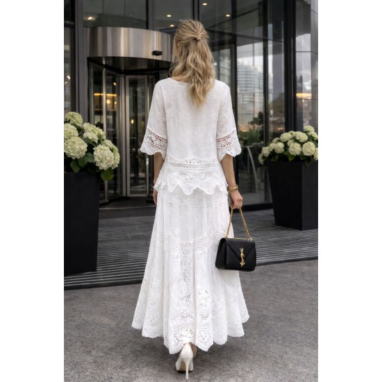 DANTEL NAKIŞ DETAYLI İTALYAN ETEK TAKIM 185983