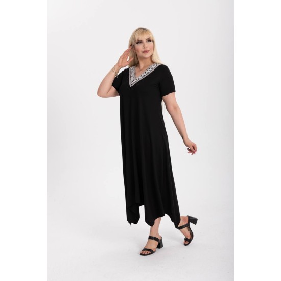 SİYAH ELBİSE VİSKON KUMAŞ 185685