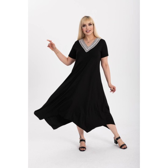 SİYAH ELBİSE VİSKON KUMAŞ 185685