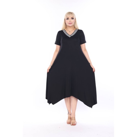 SİYAH ELBİSE VİSKON KUMAŞ 185686