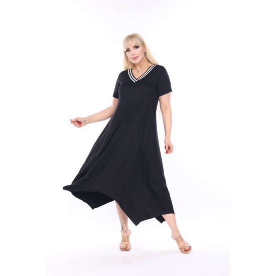 SİYAH ELBİSE VİSKON KUMAŞ 185686