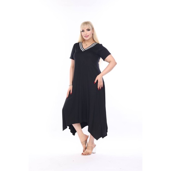 SİYAH ELBİSE VİSKON KUMAŞ 185686