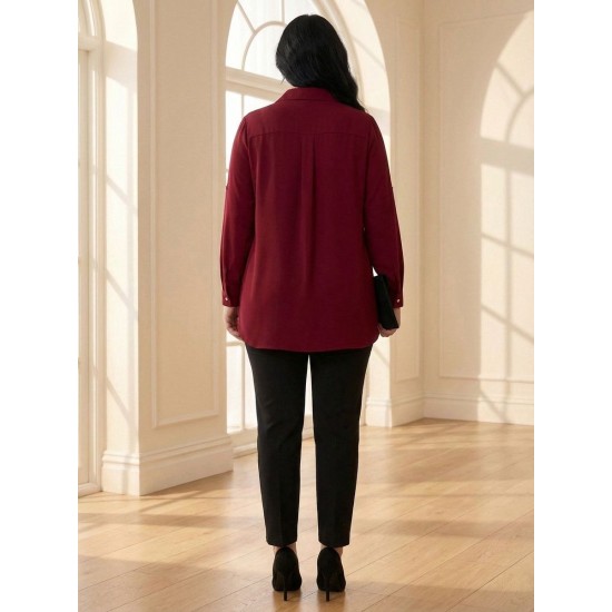 BORDO GÖMLEK RAHAT KALIP 185716