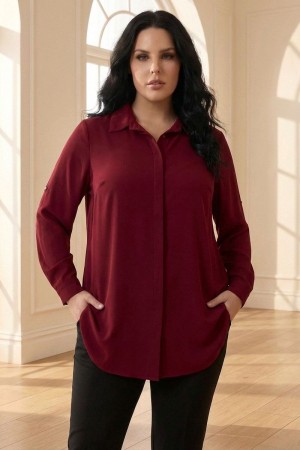 BORDO GÖMLEK RAHAT KALIP 185716