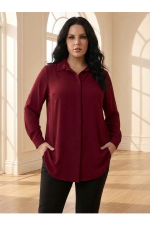 BORDO GÖMLEK RAHAT KALIP 185716