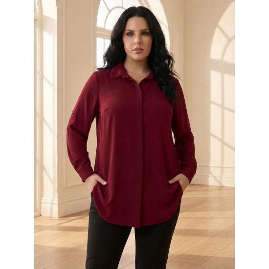 BORDO GÖMLEK RAHAT KALIP 185716