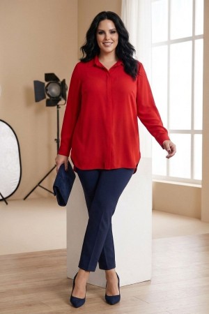 KIRMIZI GÖMLEK RAHAT KALIP 185718