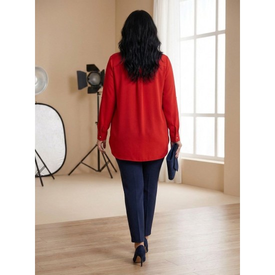 KIRMIZI GÖMLEK RAHAT KALIP 185718