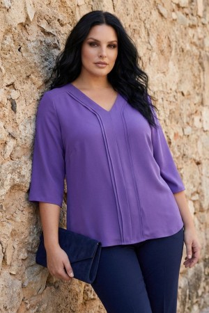 MOR BLUZ KREP KUMAŞ 185707