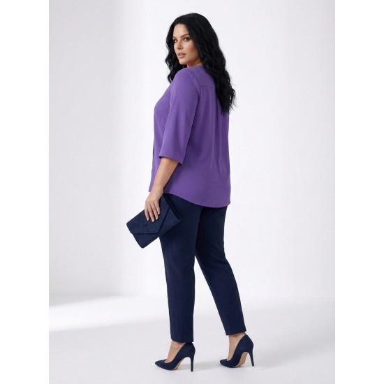 MOR BLUZ KREP KUMAŞ 185707