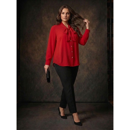 KAHVE BLUZ ŞİFON KUMAŞ 185696