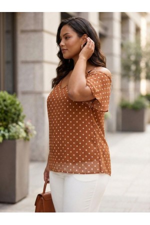 KAHVE BLUZ ŞİFON KUMAŞ 185696