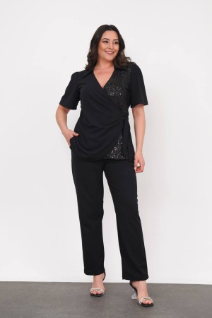 SİYAH TAKIM  KREP KUMAŞ