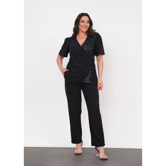 SİYAH TAKIM  KREP KUMAŞ