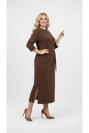 KAHVE ELBİSE İKİ İPLİK KUMAŞ 185761