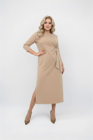 BEJ ELBİSE İKİ İPLİK KUMAŞ 185760