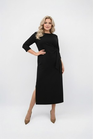 SİYAH ELBİSE İKİ İPLİK KUMAŞ 185759