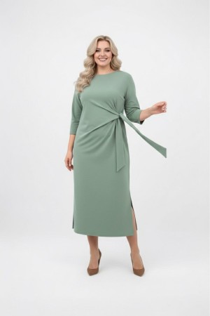 YEŞİL ELBİSE İKİ İPLİK KUMAŞ 185758