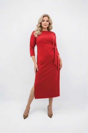 KIRMIZI ELBİSE İKİ İPLİK KUMAŞ 185757