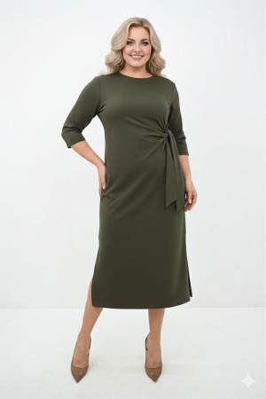 Khaki Dress, Two-Thread Fabric, 185755