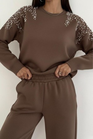 BROWN TRACKSUIT SET OYSHO FABRIC 185754